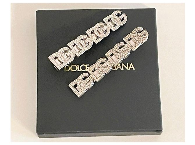 Forcine Dolce & Gabbana Logo Swarovski Argento - vista 4