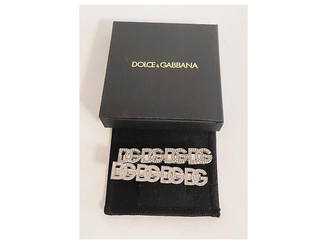 Forcine Dolce & Gabbana Logo Swarovski Argento - vista 6