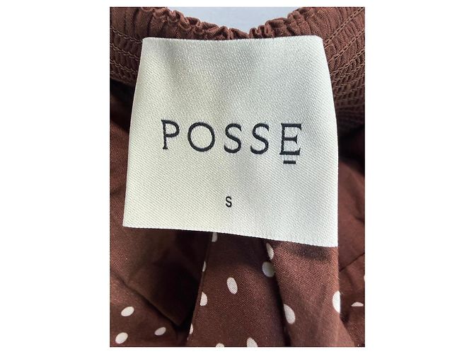 Autre Marque POSSE Conjunto Co-ord de lunares marrones en Tencel y algodón Castaño - vista 3