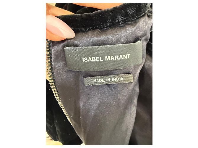 Isabel Marant gestepptes Samt-Oberteil in Schwarz - Ansicht 2