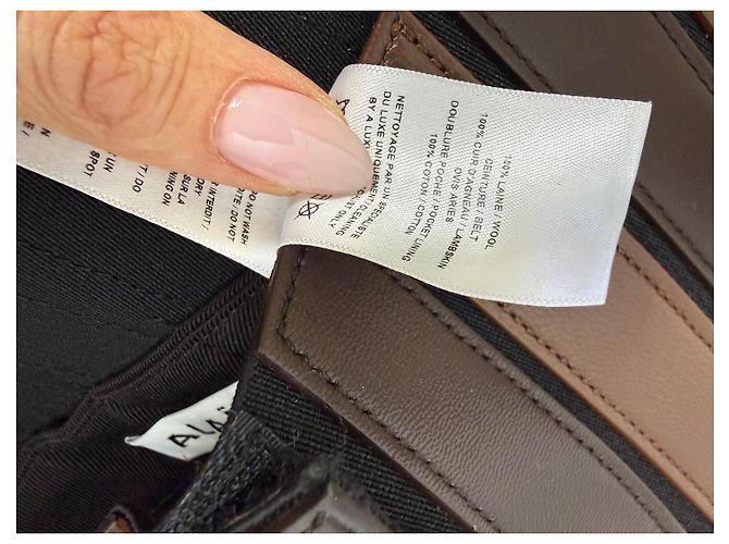 Alaïa Calça de cintura alta com cinto de couro Marrom - vista 4