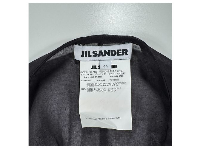 Top senza maniche nero trasparente con dettaglio fiocco Jil Sander - vista 6
