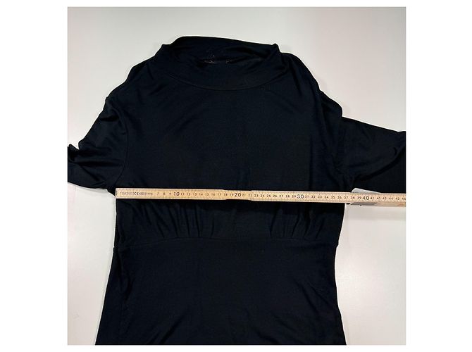 Top a maniche lunghe in viscosa nero Versace Jeans Couture - vista 6