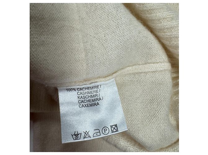 Cárdigan Valentino Roma Cream 100% Cachebra con Cinturón Crudo - vista 4