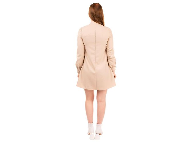 Autre Marque Super Blond Beiges Polyesterkleid mit Schleife - Ansicht 3