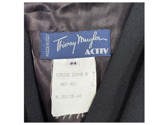 Blazer Thierry Mugler Activ Black de mezcla de lana Negro - vista 3