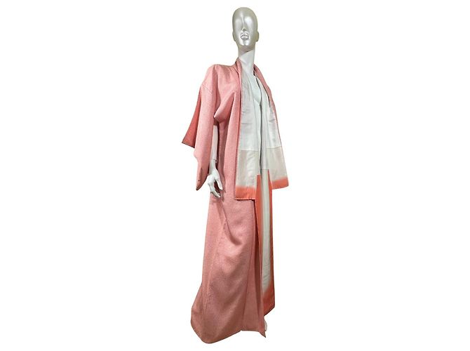 Autre Marque Kimono de seda rosa - vista 3