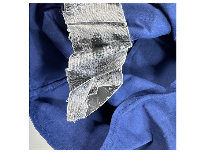 Camisa de algodón azul Prada con detalle de lazo - vista 5