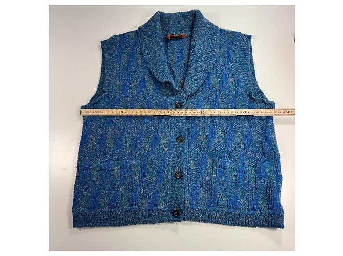 Ärmellose Strickweste in Blau von Missoni Grau Hellblau - Ansicht 5
