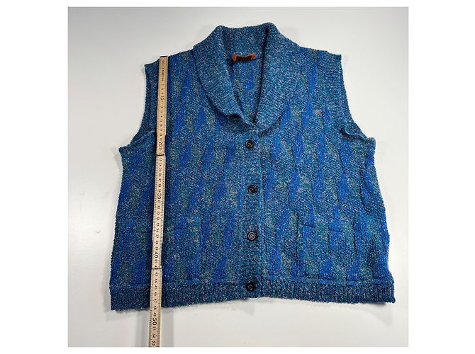 Ärmellose Strickweste in Blau von Missoni Grau Hellblau - Ansicht 6