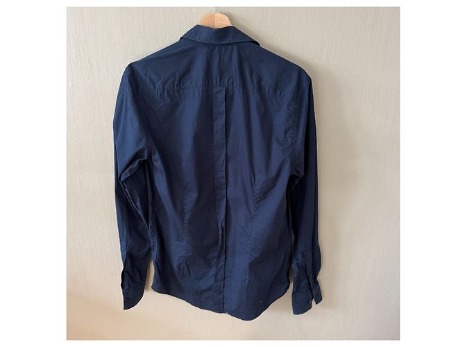 Autre Marque Camicia in cotone blu navy slim fit Versace Collection Blu scuro - vista 2