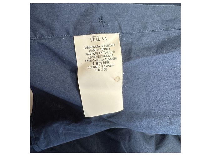 Autre Marque Camicia in cotone blu navy slim fit Versace Collection Blu scuro - vista 5