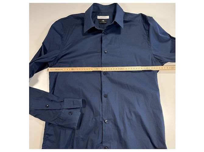 Autre Marque Camicia in cotone blu navy slim fit Versace Collection Blu scuro - vista 6