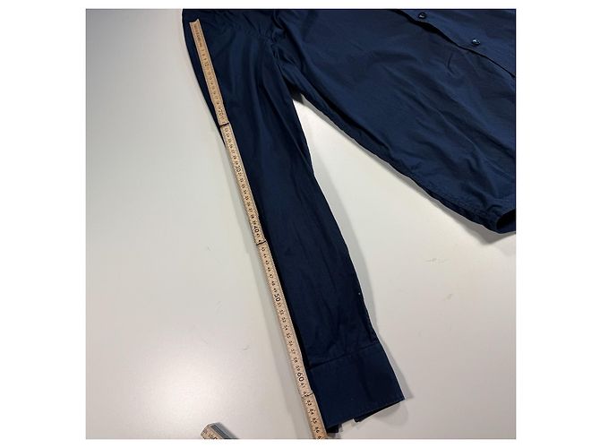 Autre Marque Camicia in cotone blu navy slim fit Versace Collection Blu scuro - vista 8