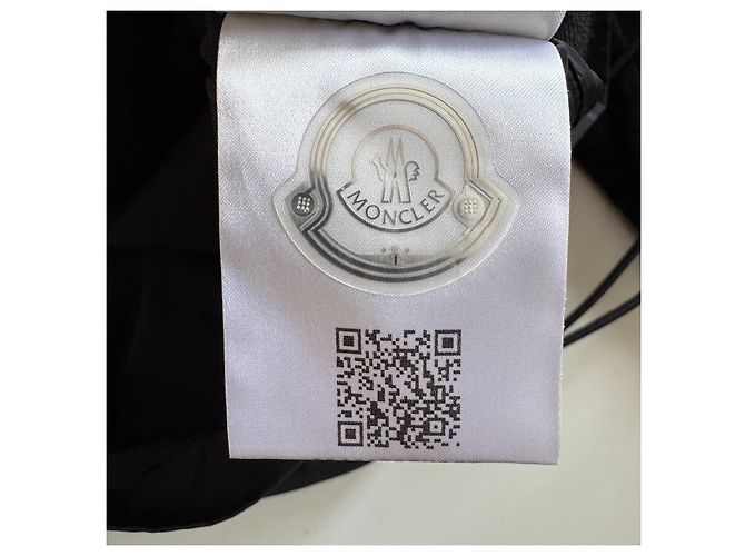 Moncler Oberteil aus schwarzer Wollstrickware und Nylon mit Kordelzug - Ansicht 4