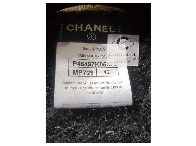 Chanel Abrigo Relaxed de Cachemira Métiers d'Art Azul marino - vista 8