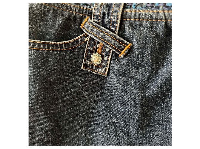 Falda vaquera Dolce & Gabbana con cintura de tweed Azul Azul oscuro - vista 4