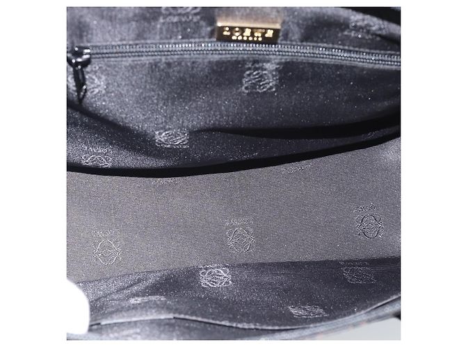 Borsa Tote LOEWE in tela nera e oro Auth ka4789 Nero D'oro - vista 11
