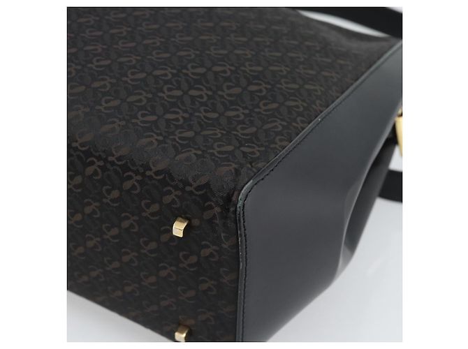 Borsa Tote LOEWE in tela nera e oro Auth ka4789 Nero D'oro - vista 15
