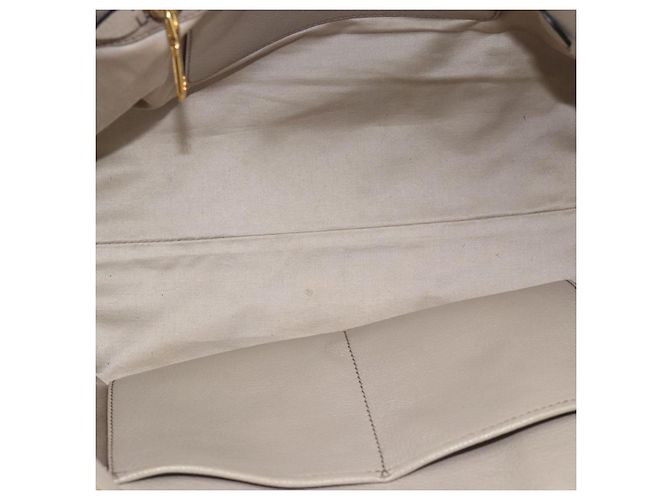 Borsa Miu Miu in pelle 2 way Grigio Oro Auth 187574V Marrone D'oro - vista 11