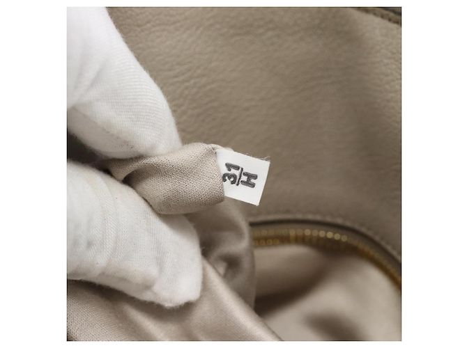 Borsa Miu Miu in pelle 2 way Grigio Oro Auth 187574V Marrone D'oro - vista 12