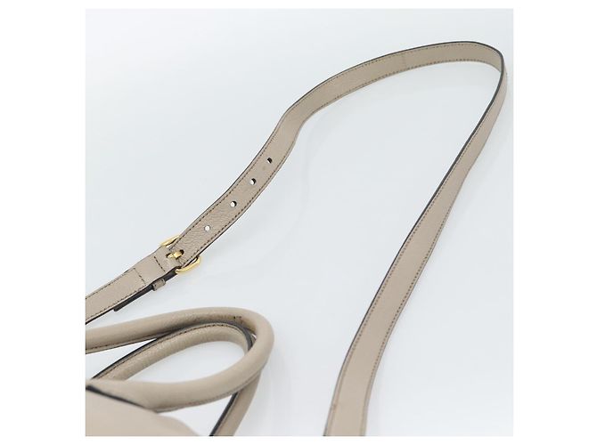Borsa Miu Miu in pelle 2 way Grigio Oro Auth 187574V Marrone D'oro - vista 15