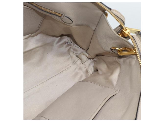 Borsa Miu Miu in pelle 2 way Grigio Oro Auth 187574V Marrone D'oro - vista 22