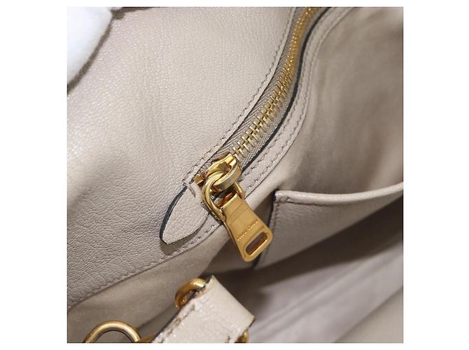 Borsa Miu Miu in pelle 2 way Grigio Oro Auth 187574V Marrone D'oro - vista 25