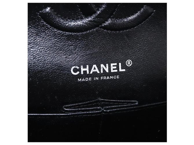 Borsa CHANEL Double Flap Chain Space Pattern in tela nera argento CC Auth 187039SAM Nero - vista 24