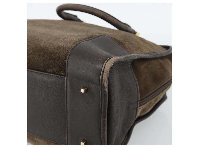 Borsa LOEWE Amazona 30 in scamosciato beige oro Autentica 186835 D'oro - vista 15