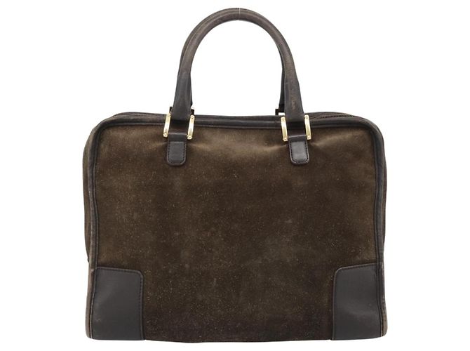 Borsa LOEWE Amazona 30 in scamosciato beige oro Autentica 186835 D'oro - vista 2