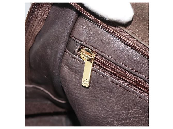 Borsa LOEWE Amazona 30 in scamosciato beige oro Autentica 186835 D'oro - vista 21