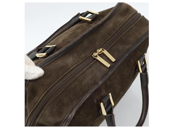Borsa LOEWE Amazona 30 in scamosciato beige oro Autentica 186835 D'oro - vista 6