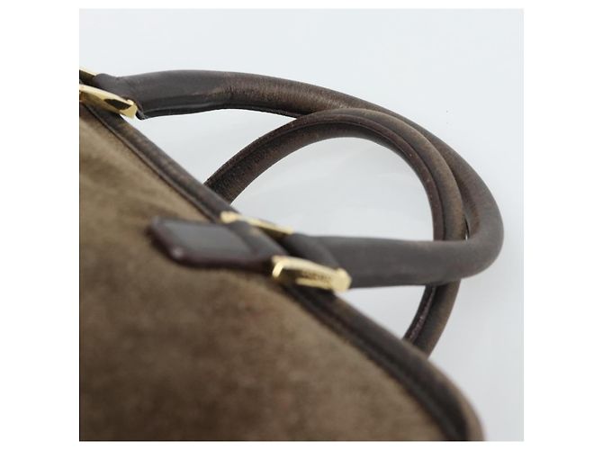 Borsa LOEWE Amazona 30 in scamosciato beige oro Autentica 186835 D'oro - vista 8