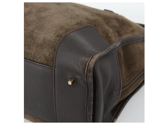 Borsa LOEWE Amazona 30 in scamosciato beige oro Autentica 186835 D'oro - vista 9