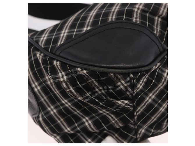Borsa a mano BURBERRY Nova Check Blue Label in tela 2way Nero Oro Auth 187373 D'oro - vista 10