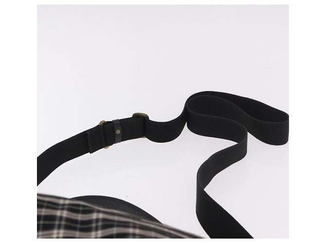 Borsa a mano BURBERRY Nova Check Blue Label in tela 2way Nero Oro Auth 187373 D'oro - vista 14