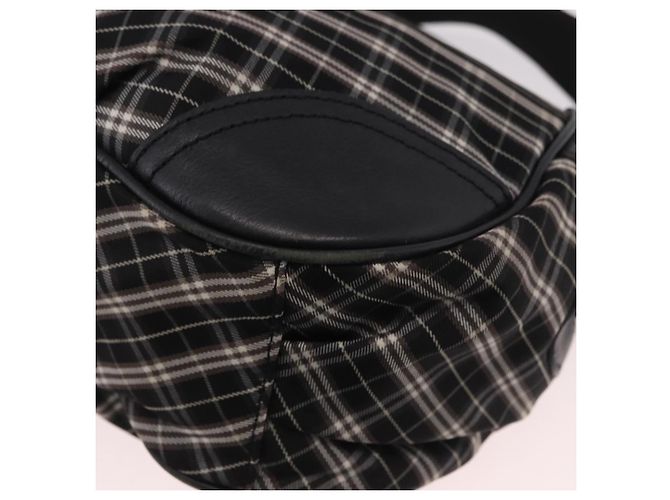 Borsa a mano BURBERRY Nova Check Blue Label in tela 2way Nero Oro Auth 187373 D'oro - vista 15