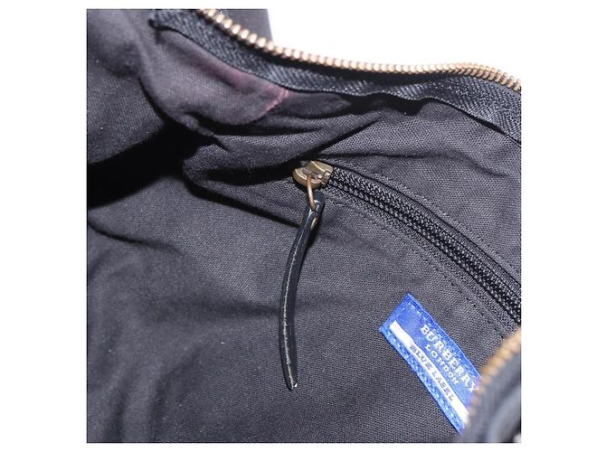 Borsa a mano BURBERRY Nova Check Blue Label in tela 2way Nero Oro Auth 187373 D'oro - vista 22