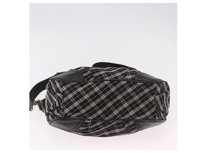 Borsa a mano BURBERRY Nova Check Blue Label in tela 2way Nero Oro Auth 187373 D'oro - vista 5