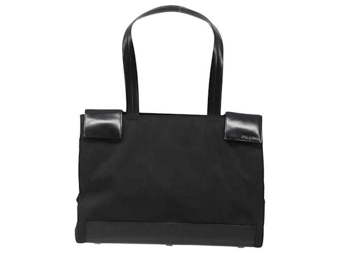 Borsa PRADA in nylon nero argento Auth ka4784A - vista 13