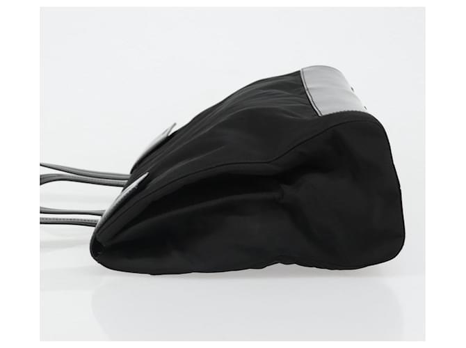 Borsa PRADA in nylon nero argento Auth ka4784A - vista 4