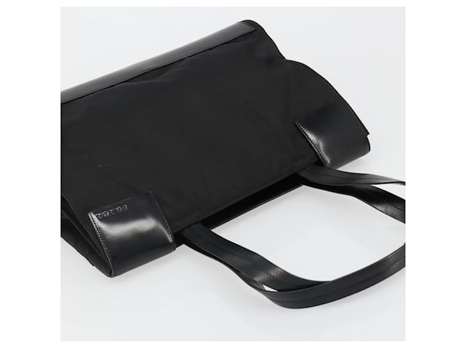 Borsa PRADA in nylon nero argento Auth ka4784A - vista 6