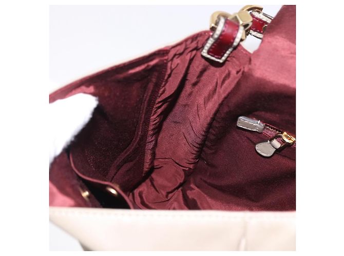 Bolsa de Ombro LOEWE Anagram Mya de Couro Bege Dourado Auth 186857A - vista 21
