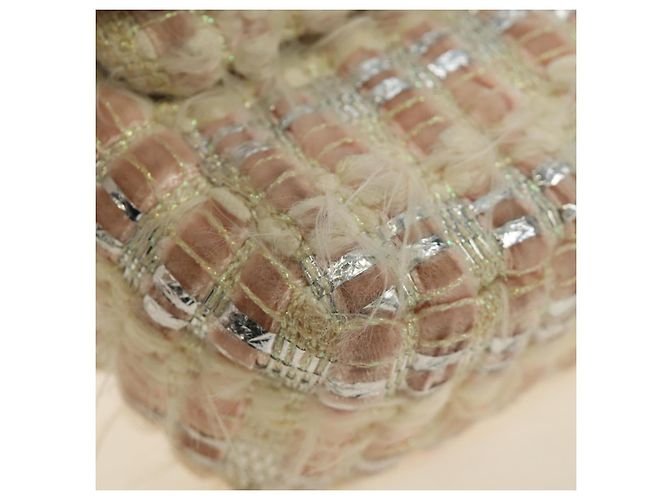 CHANEL Chain Matelasse 23 Schultertasche Tweed Rosa Silber CC Auth 185953SAM Pink - Ansicht 15