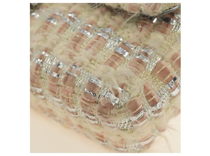 CHANEL Chain Matelasse 23 Schultertasche Tweed Rosa Silber CC Auth 185953SAM Pink - Ansicht 16