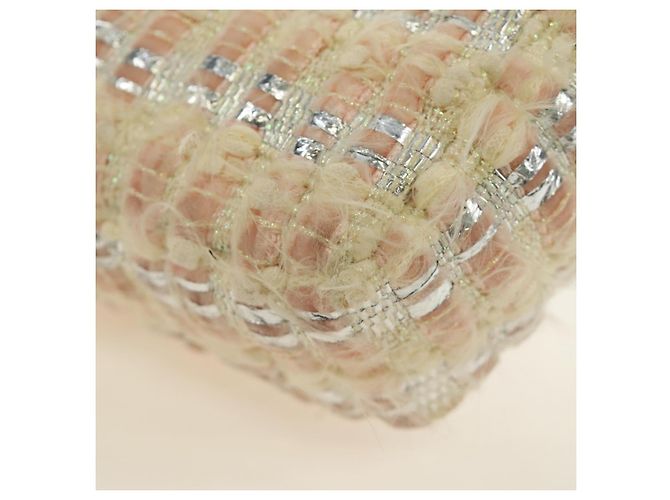 CHANEL Chain Matelasse 23 Schultertasche Tweed Rosa Silber CC Auth 185953SAM Pink - Ansicht 18