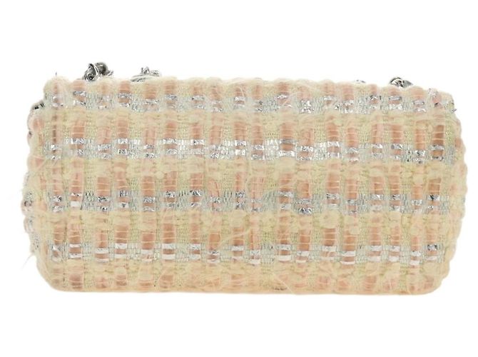 CHANEL Chain Matelasse 23 Schultertasche Tweed Rosa Silber CC Auth 185953SAM Pink - Ansicht 2
