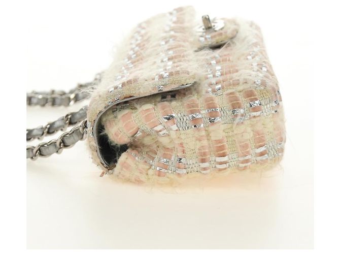 CHANEL Chain Matelasse 23 Schultertasche Tweed Rosa Silber CC Auth 185953SAM Pink - Ansicht 3