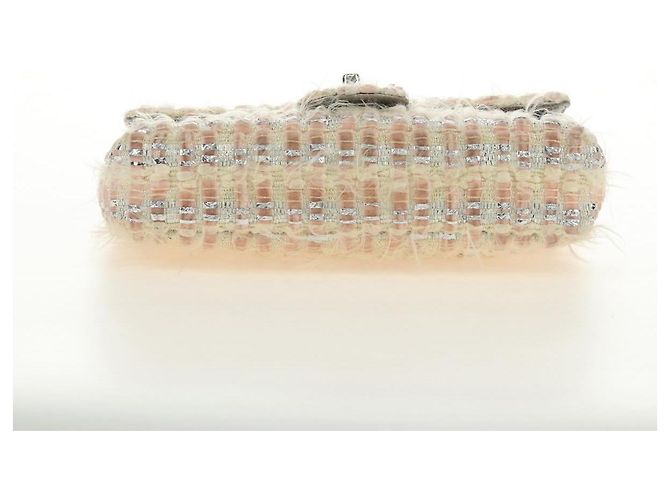 CHANEL Chain Matelasse 23 Schultertasche Tweed Rosa Silber CC Auth 185953SAM Pink - Ansicht 5